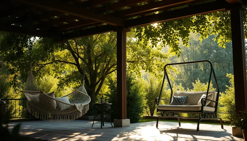 Hamac ou balancelle : choisir le meilleur usage détente d'une pergola
